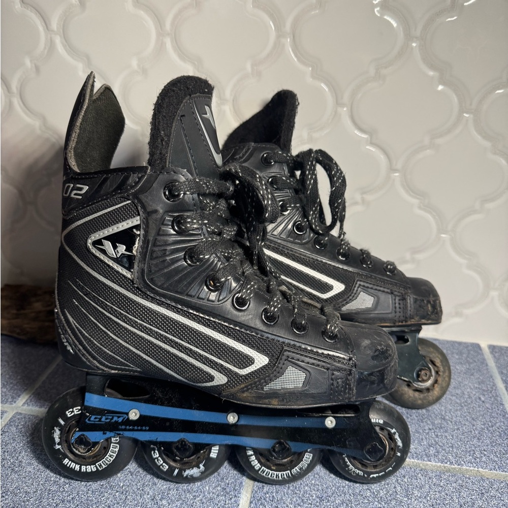 Black CCM 02 Inline Vector Roller Hockey Skates